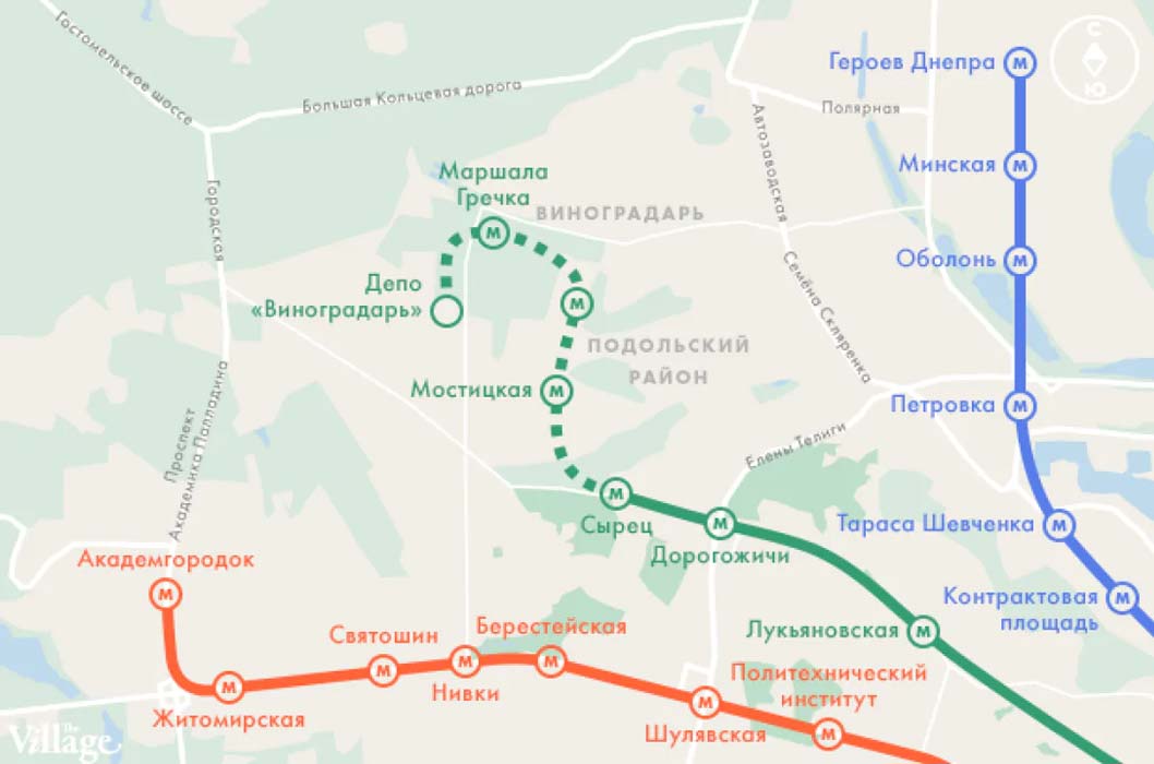 Станции строящегося метро на Виноградарь в КИеве