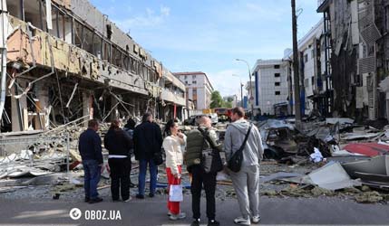 В результаті обстрілу Києва 14 травня 2026 року було пошкоджено бізнес-центр «Ост Вест Експрес»